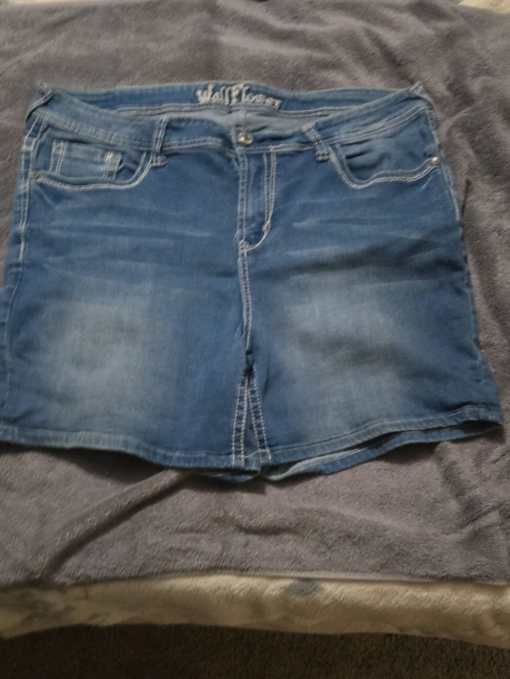 Wallflower Women's Blue Denim Jean Shorts